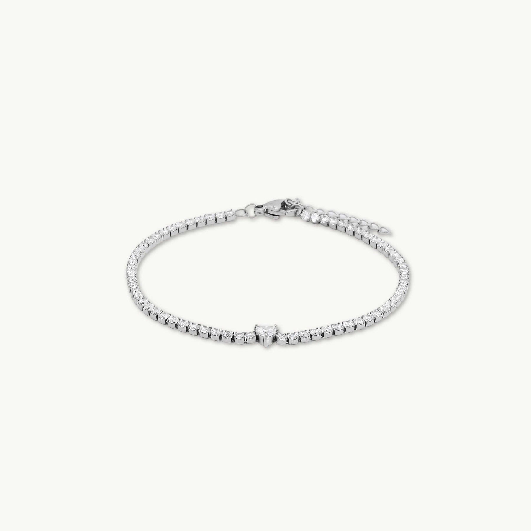 Tennis Heart Sapphire Bracelet