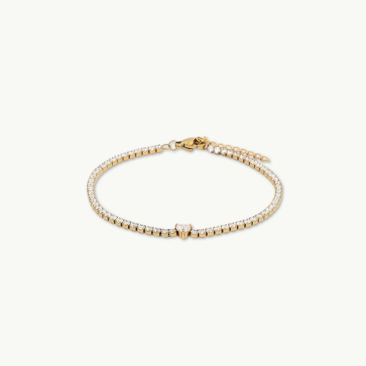Tennis Heart Sapphire Bracelet