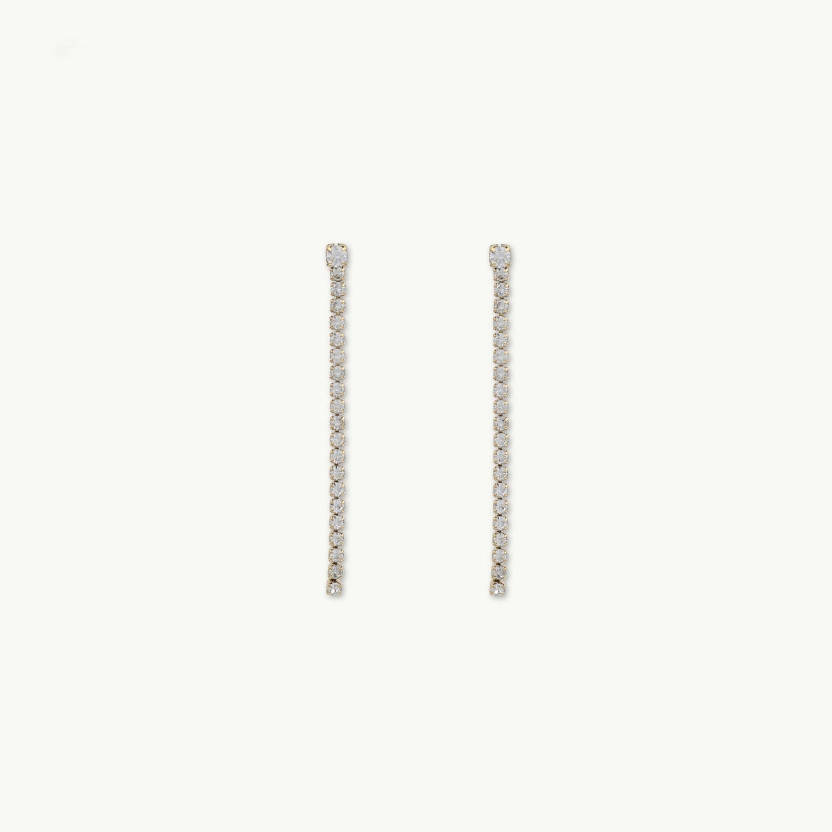 Tennis Sapphire Chain Stud Earrings