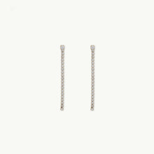 Tennis Sapphire Chain Stud Earrings