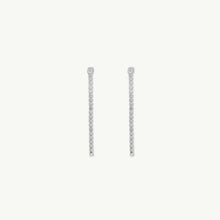 Tennis Sapphire Chain Stud Earrings