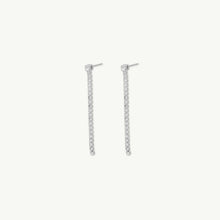 Tennis Sapphire Chain Stud Earrings