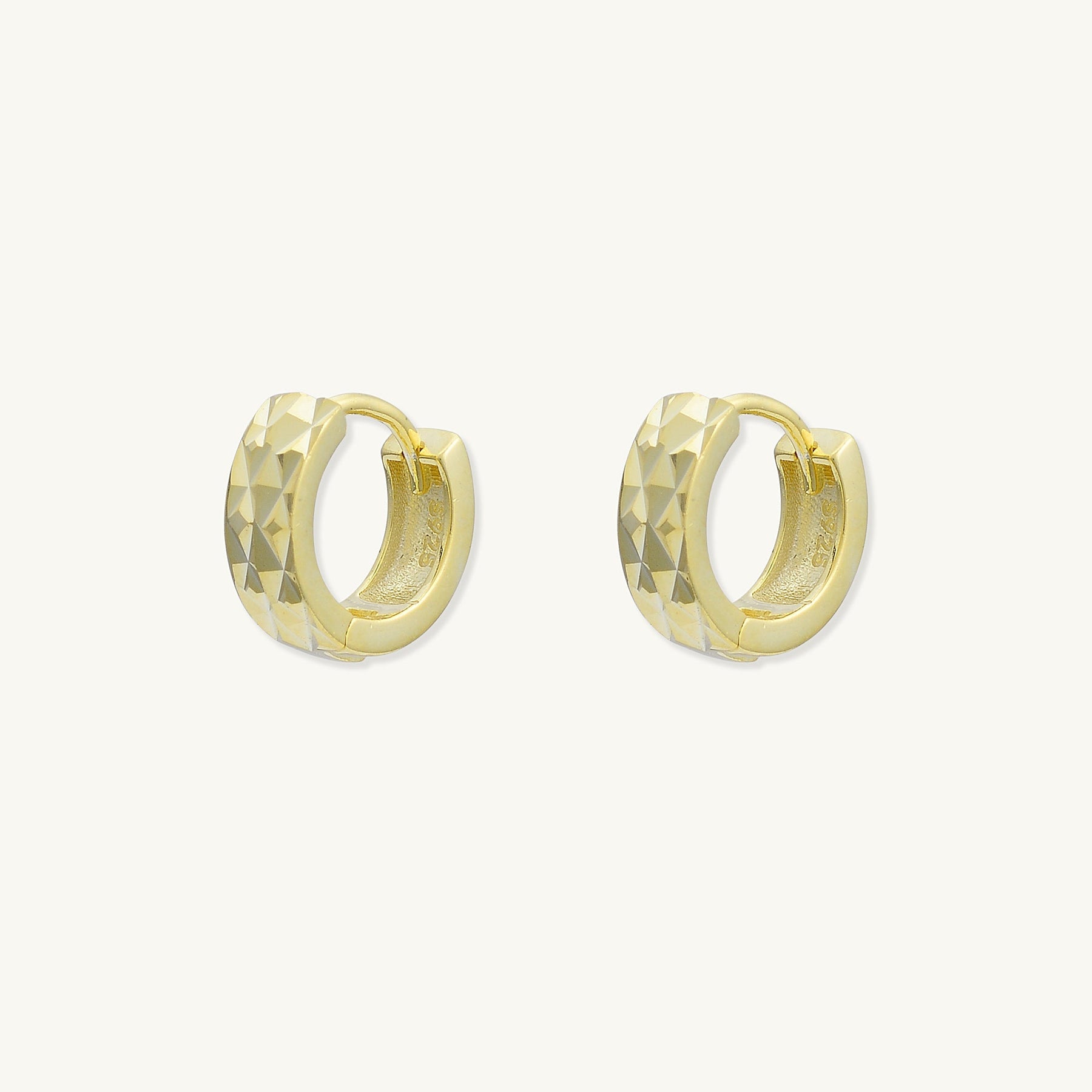 Textured Huggie Hoop Earrings