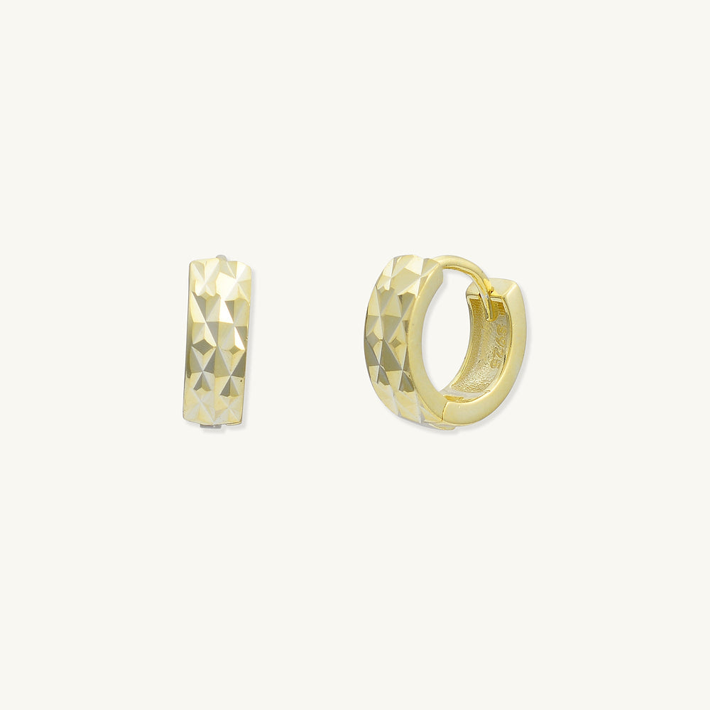 Textured Huggie Hoop Earrings