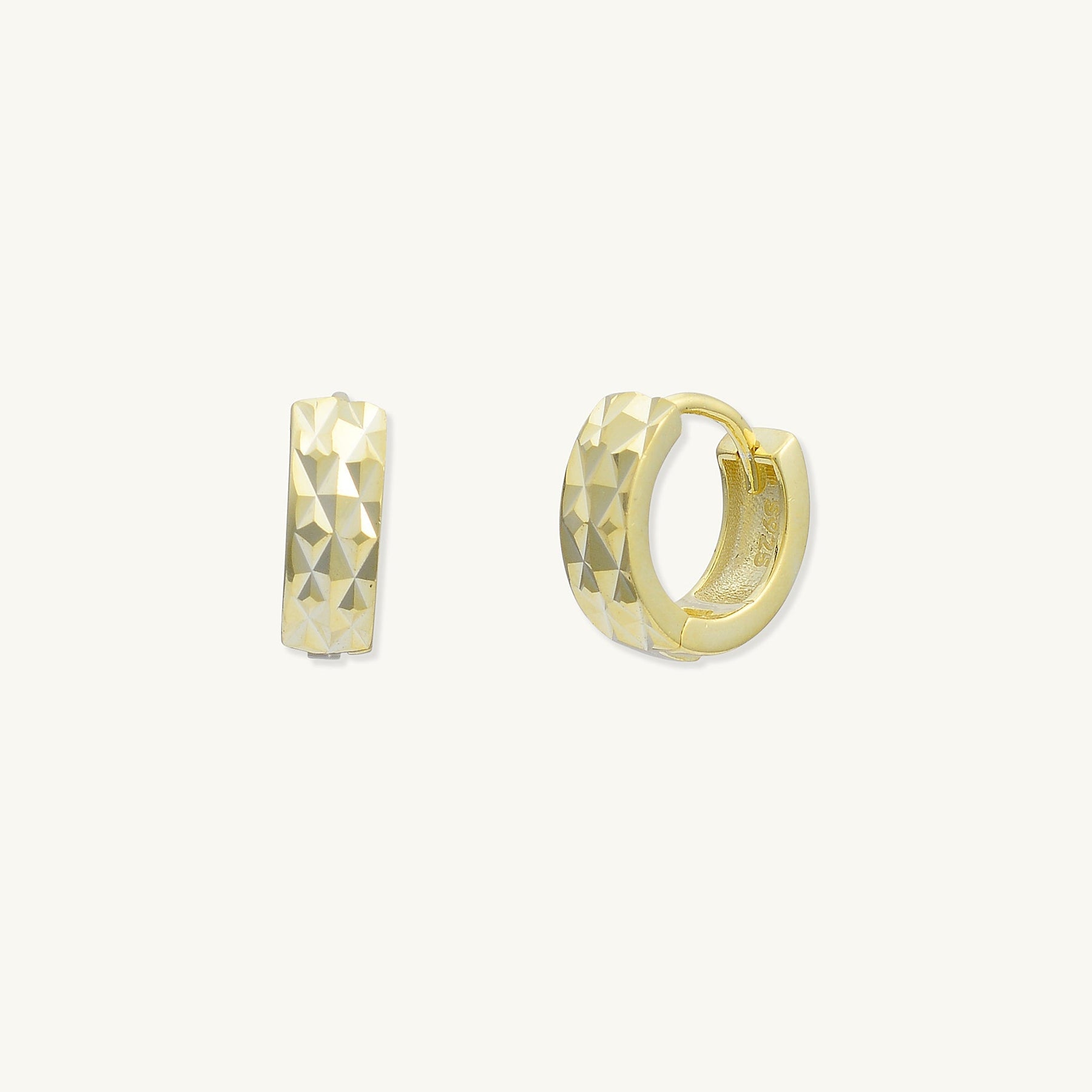 Textured Huggie Hoop Earrings