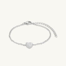 The Heart Pendant Initial Letter Bracelet