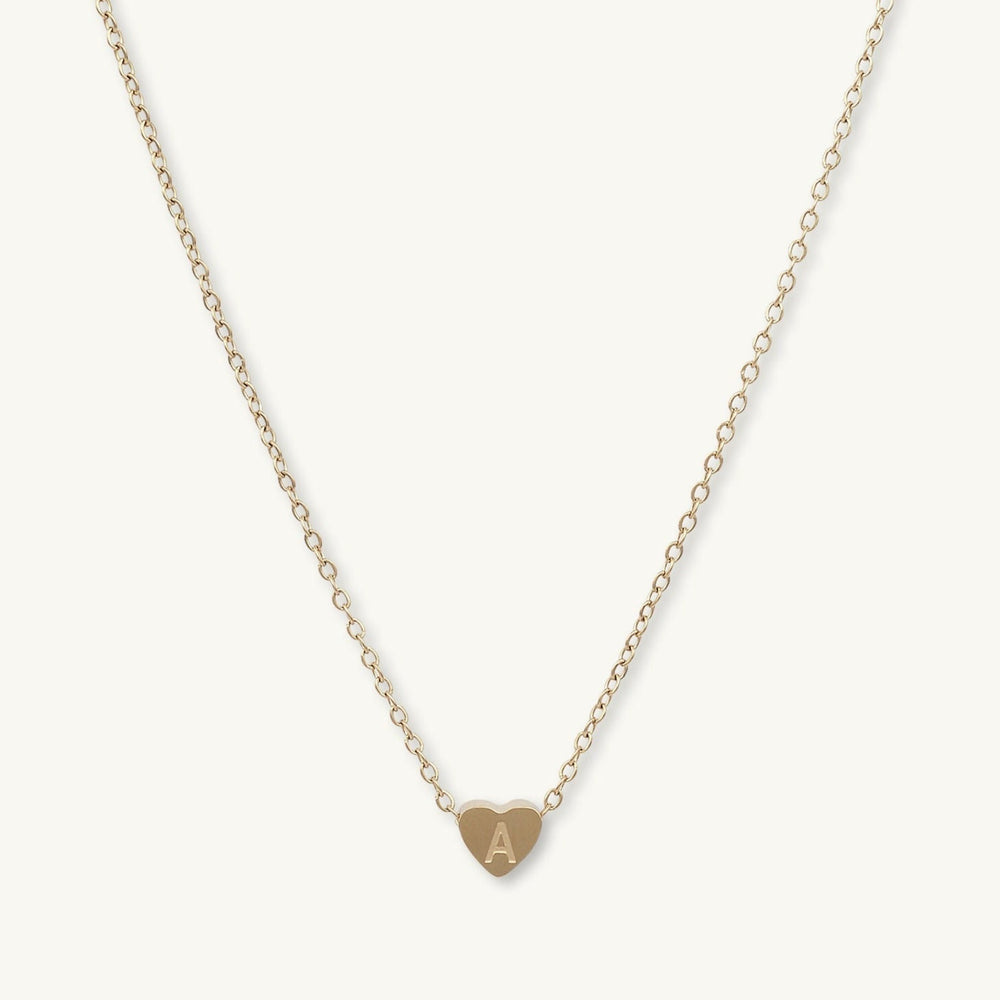 The Heart Pendant Initial Letter Necklace