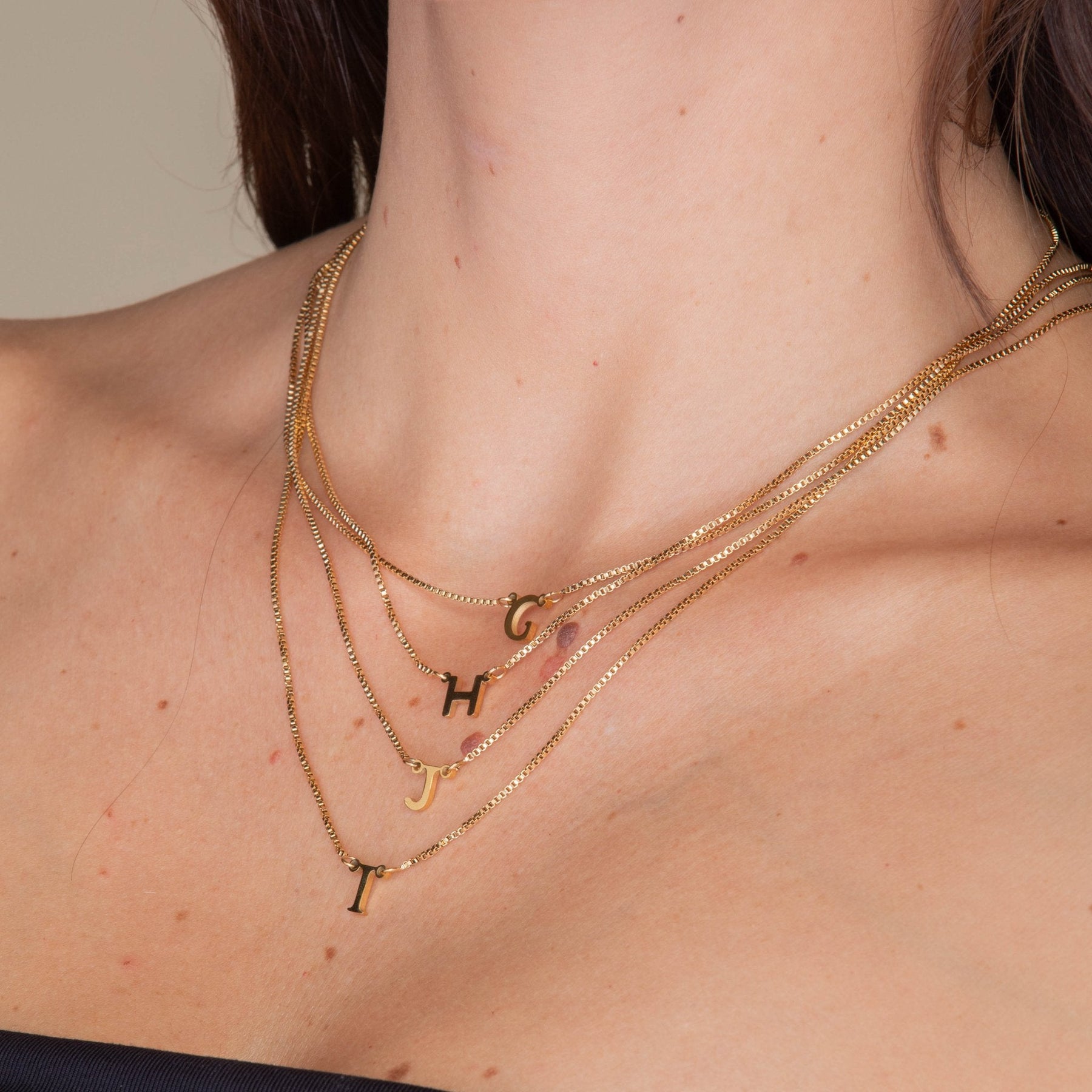 The Original Initial A-Z Box Chain Necklace