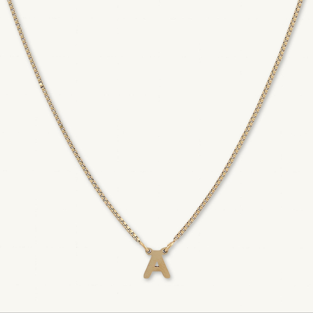 The Original Initial A-Z Box Chain Necklace