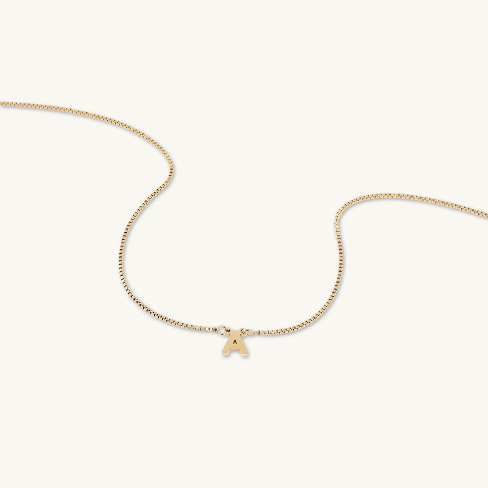 The Original Initial A-Z Box Chain Necklace