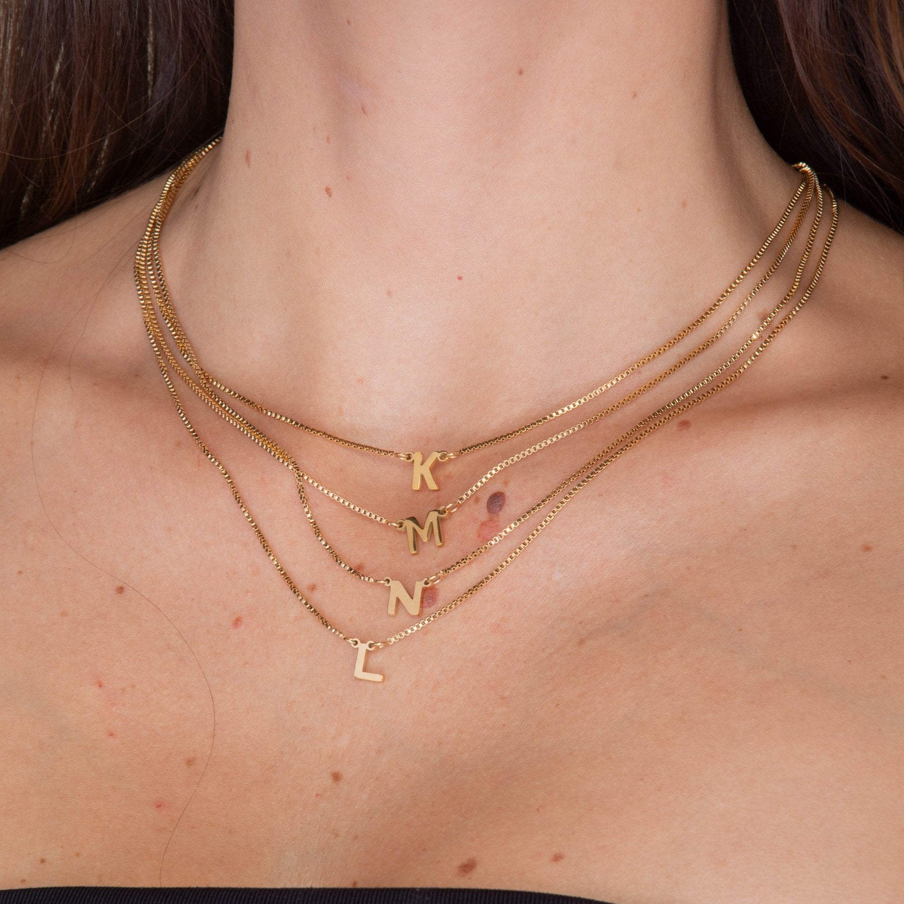 The Original Initial A-Z Box Chain Necklace