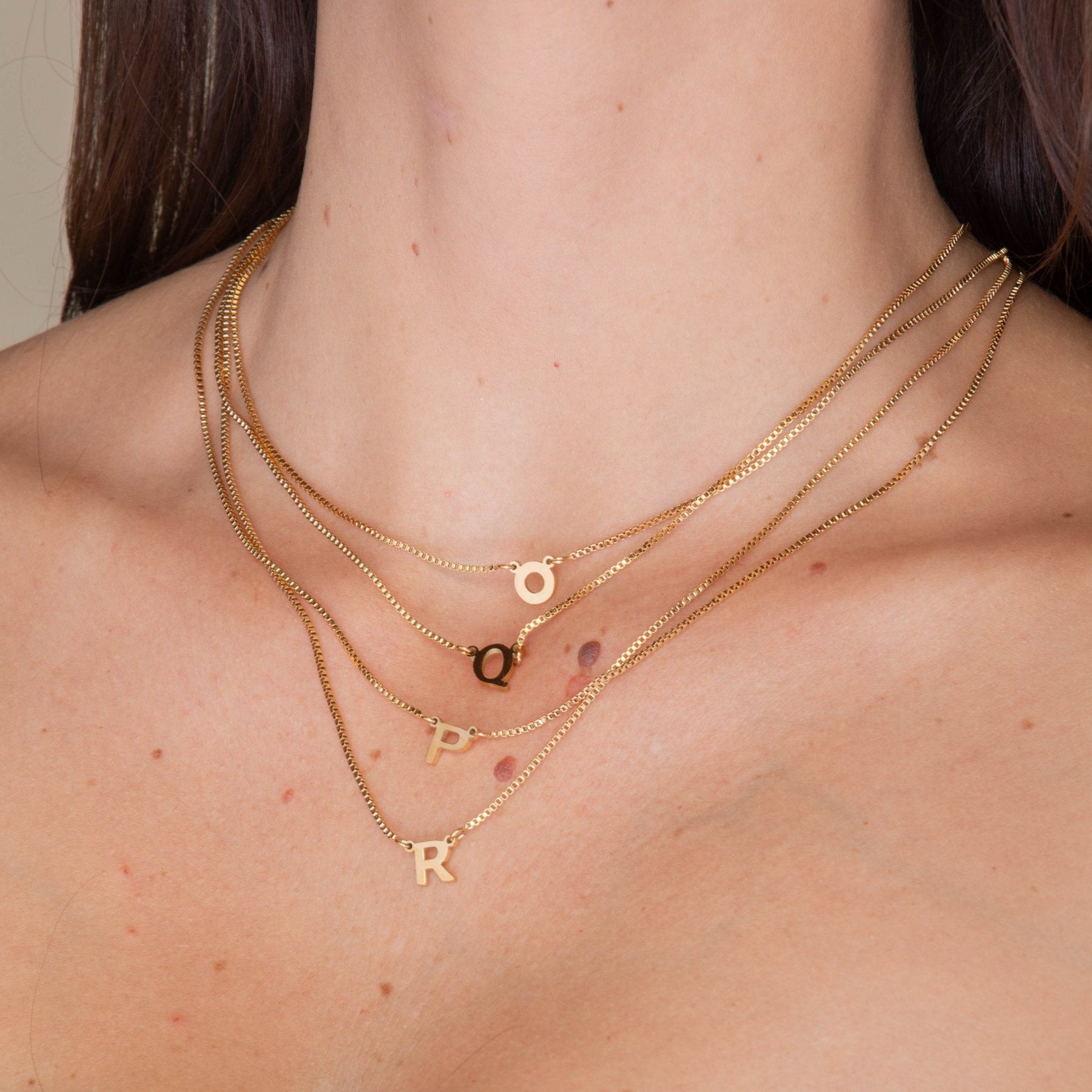 The Original Initial A-Z Box Chain Necklace