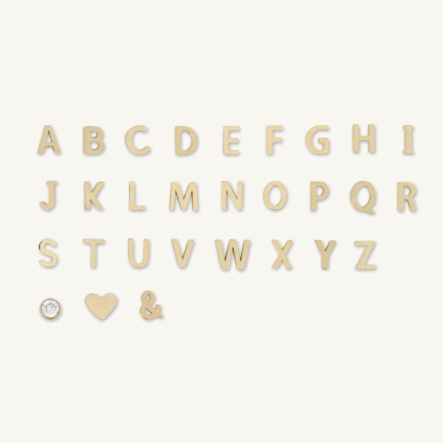 The Original A-Z Initial Letter Necklace Rose-Gold