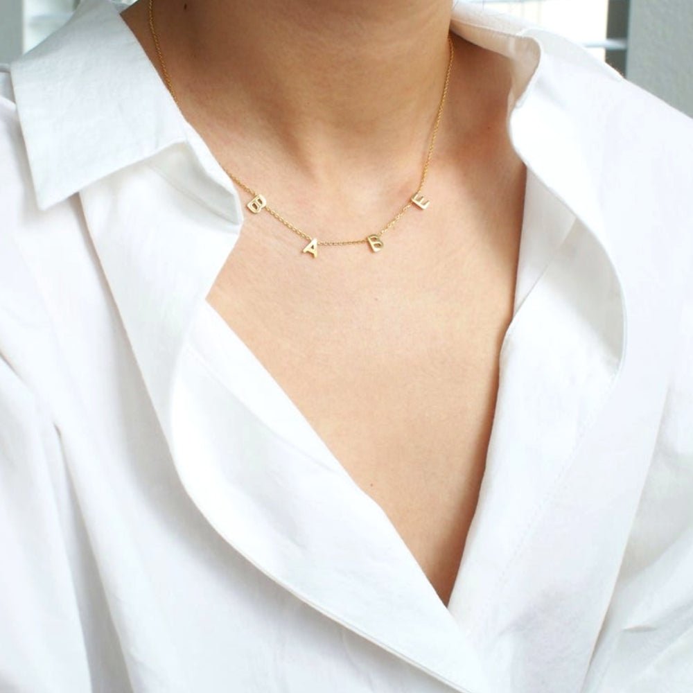 The Original A-Z Initial Letter Necklace Gold