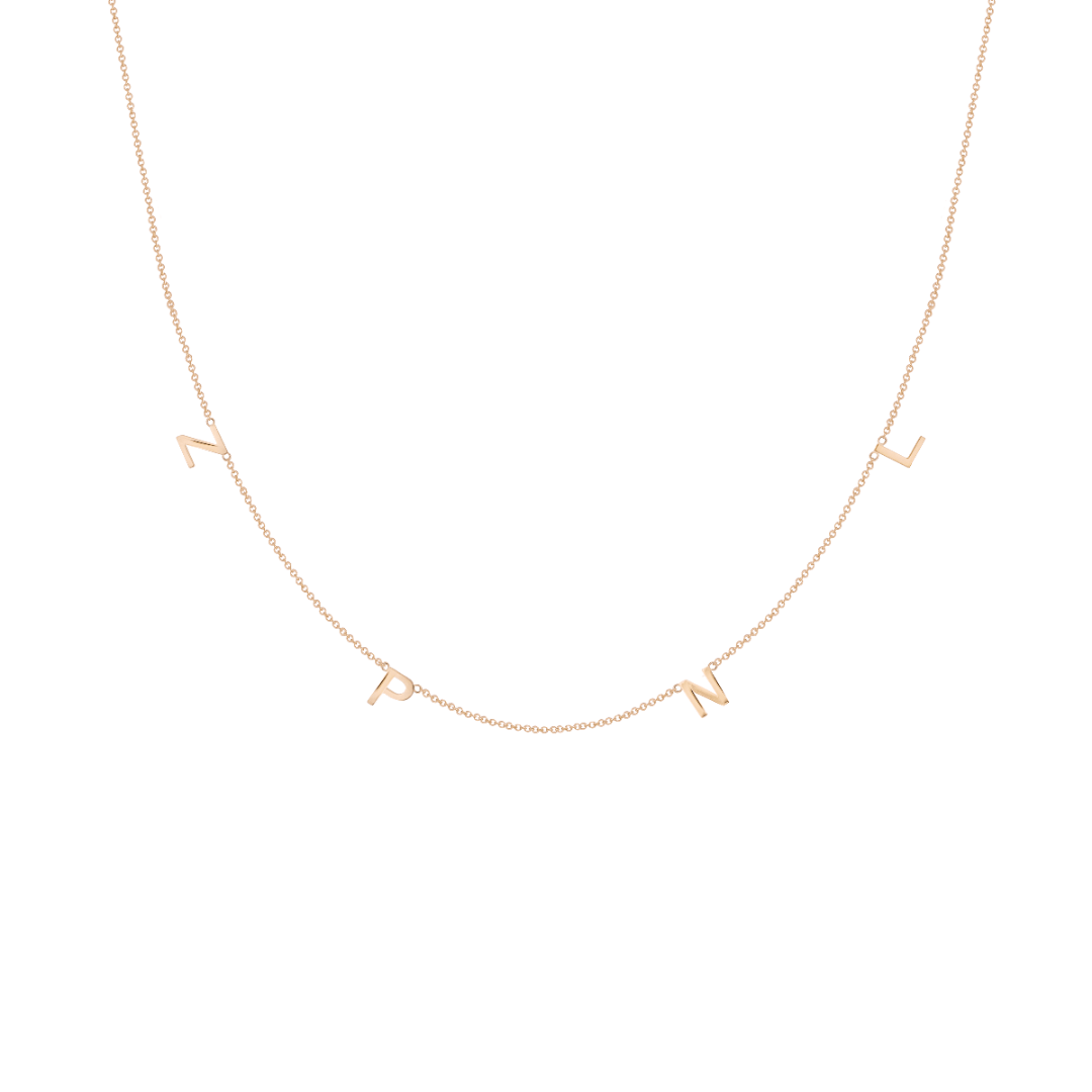 The Original A-Z Initial Letter Necklace Gold