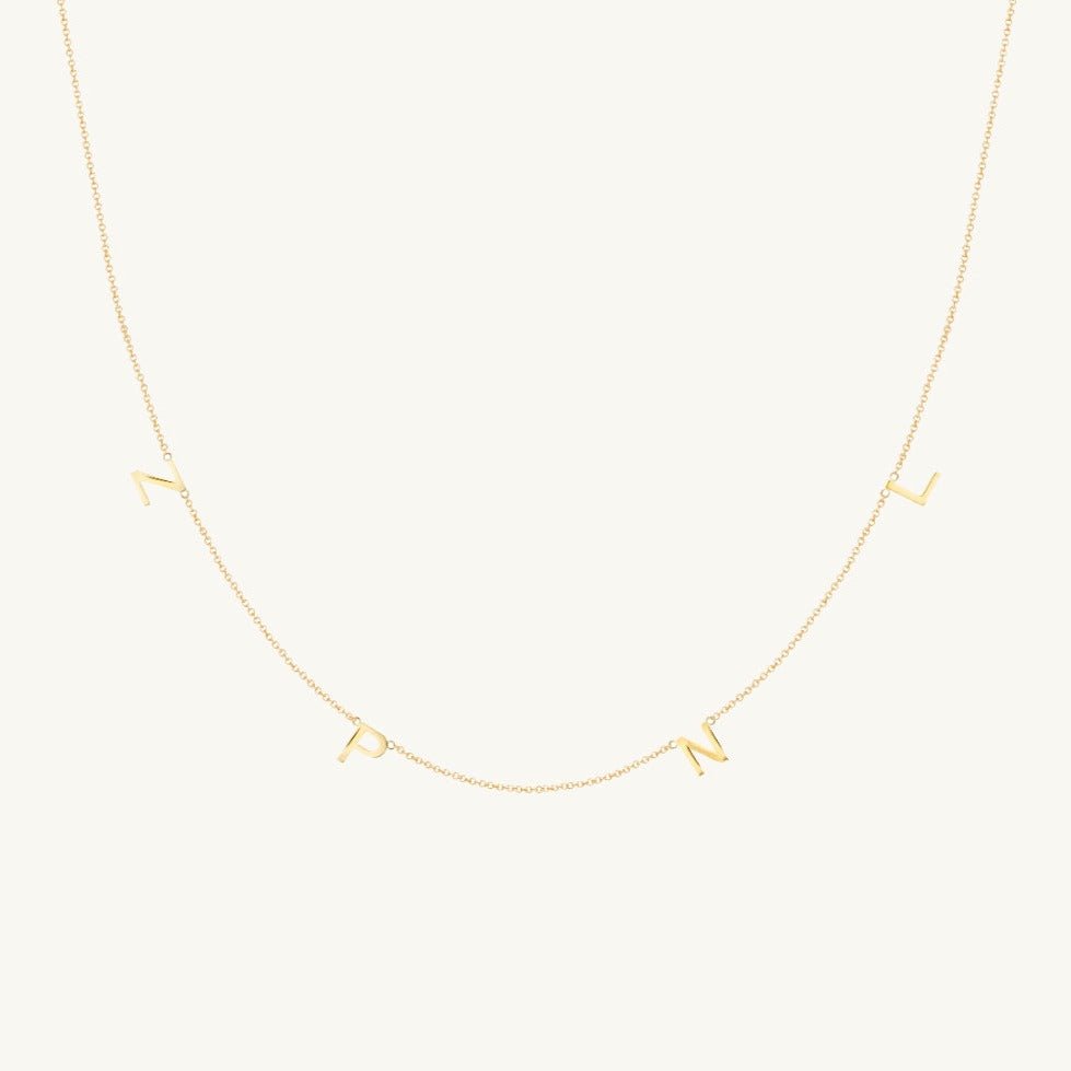 The Original A-Z Initial Letter Necklace Rose-Gold