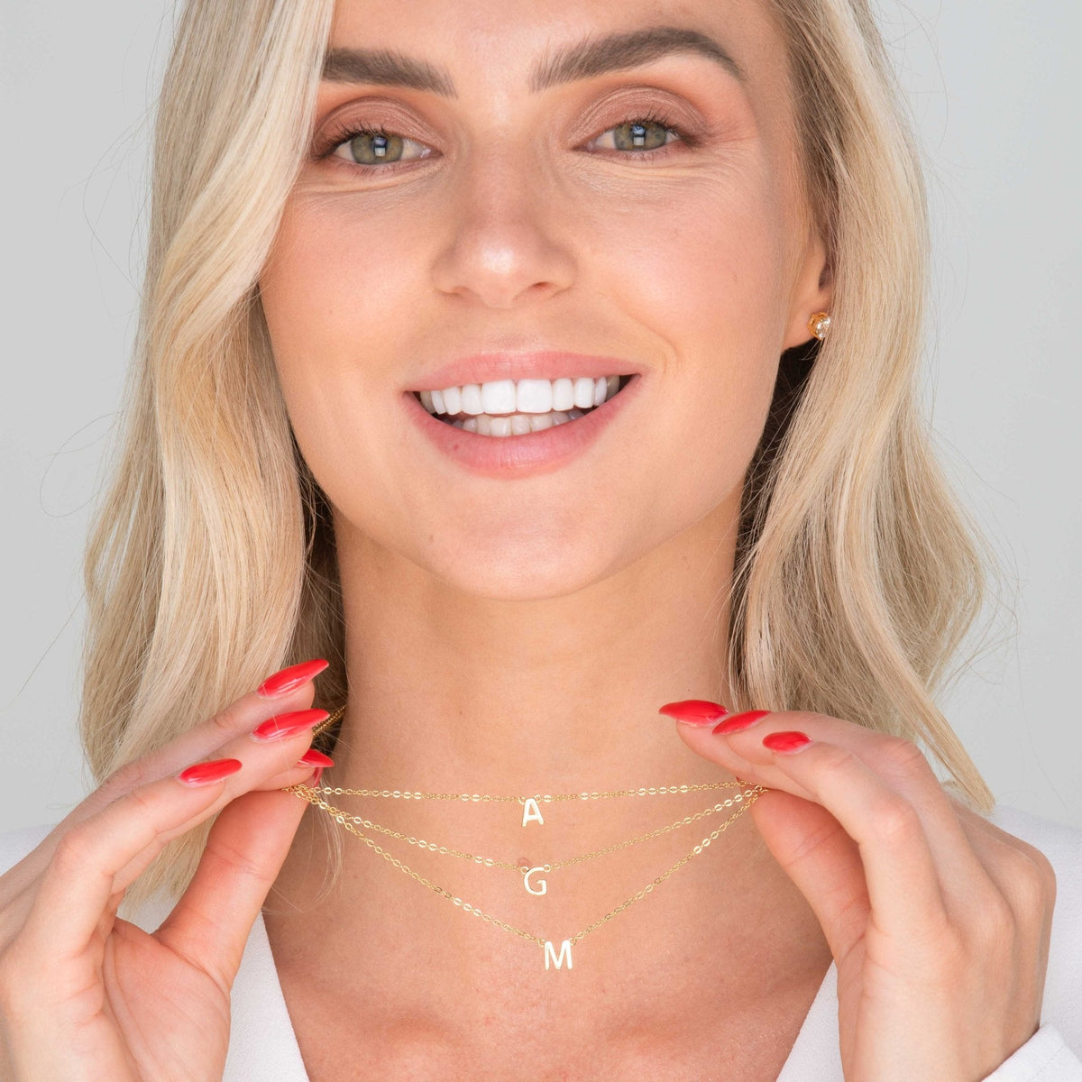 The Original A-Z Initial Letter Necklace Rose-Gold