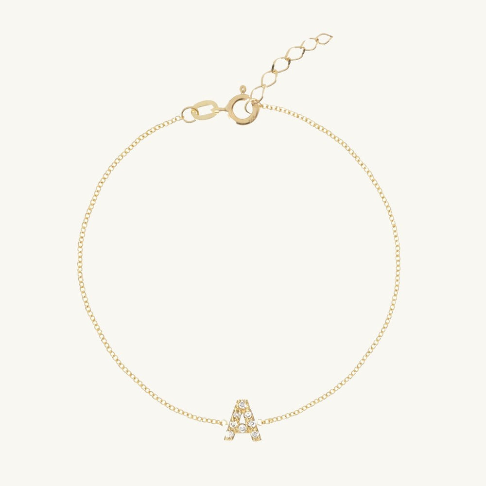 The Original Initial Sapphire Letter Bracelet