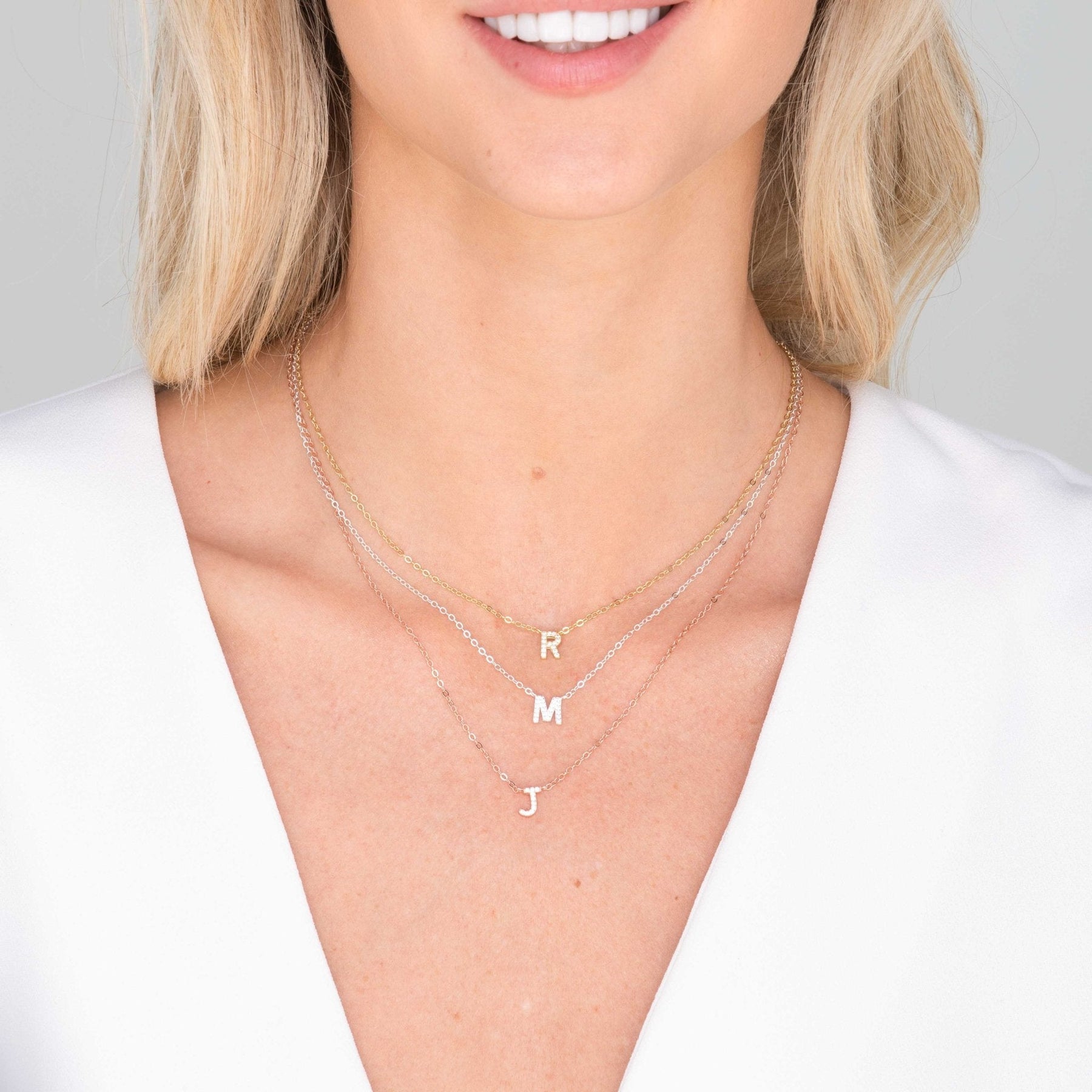 The Original Initial Sapphire Letter Necklace