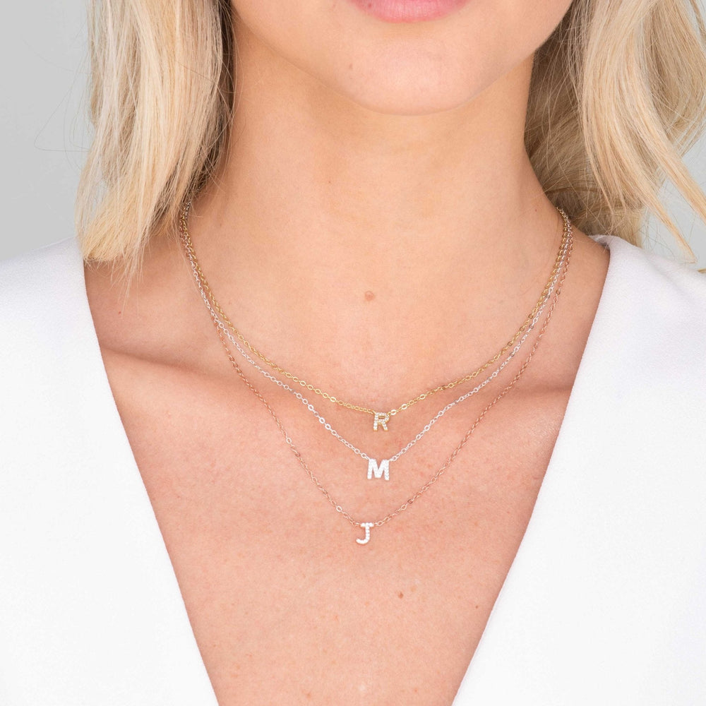The Original Initial Sapphire Letter Necklace
