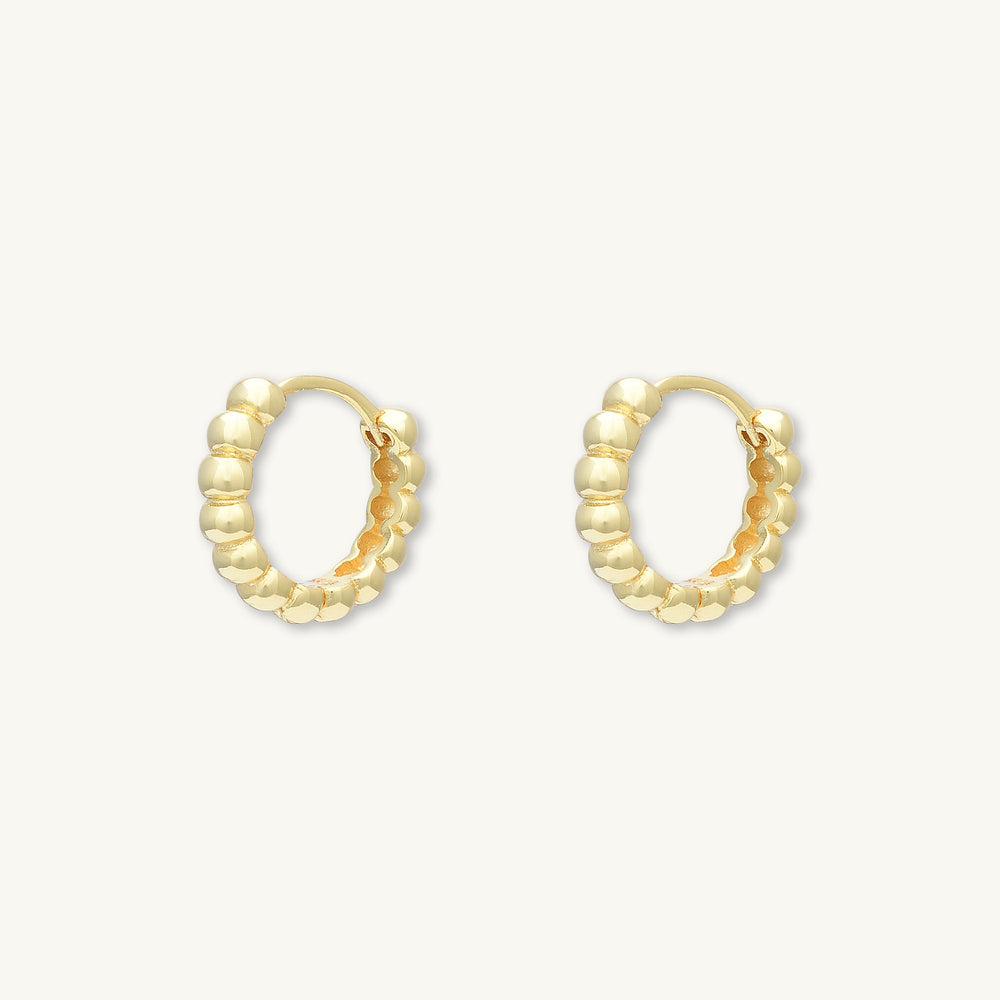 Thick Dot Huggie Earrings