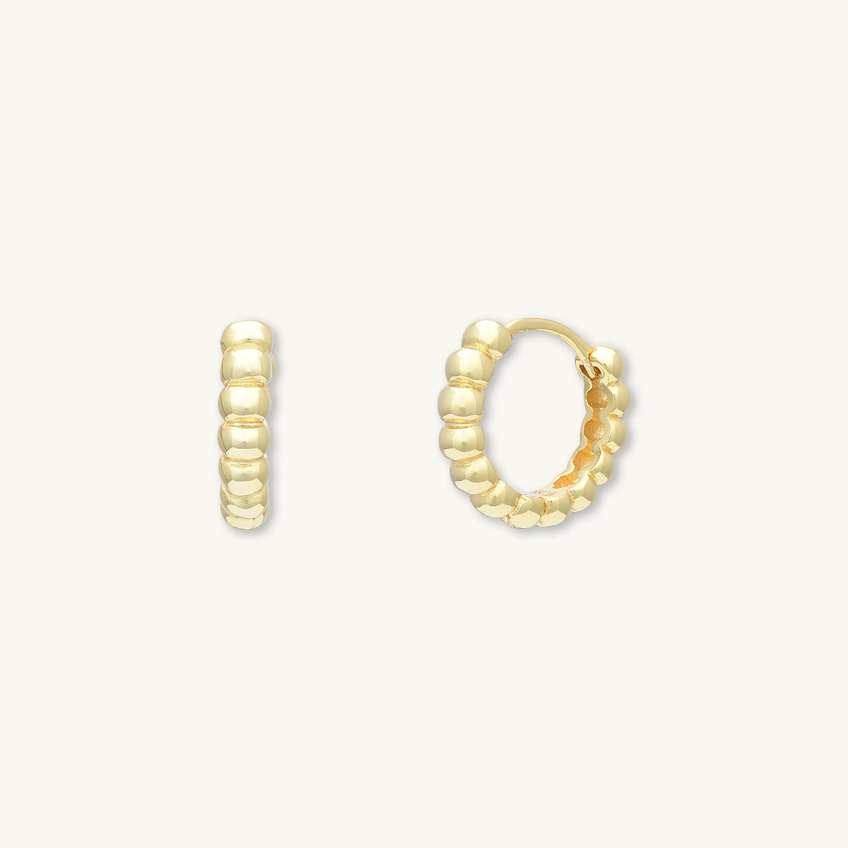 Thick Dot Huggie Earrings