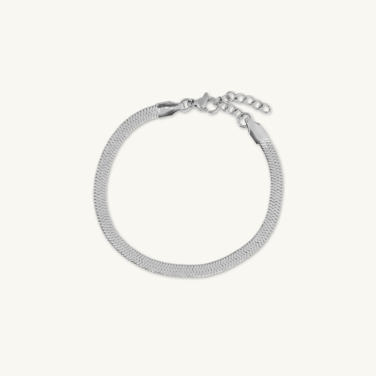 Thick Herringbone Snake Chain Bracelet