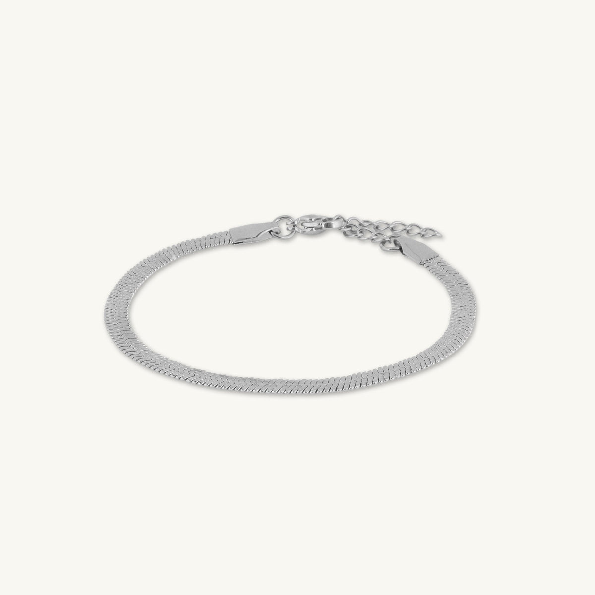 Thick Herringbone Snake Chain Bracelet