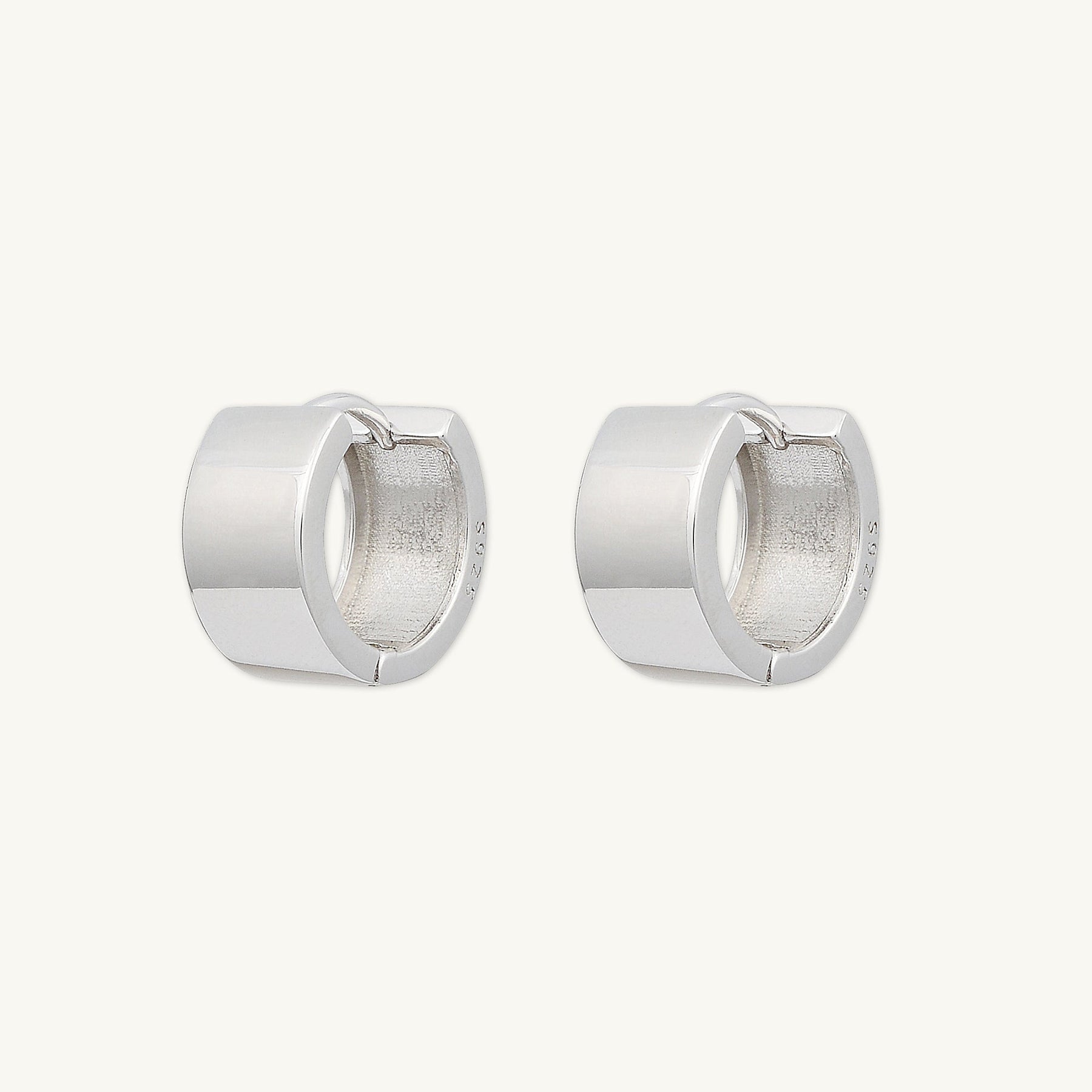 Thick Huggie Hoop Earrings
