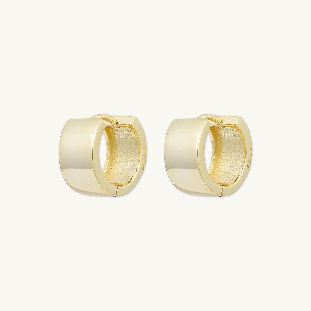 Thick Huggie Hoop Earrings