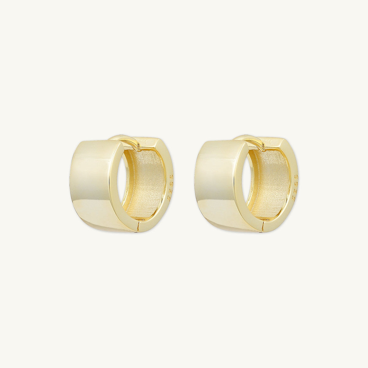 Thick Huggie Hoop Earrings