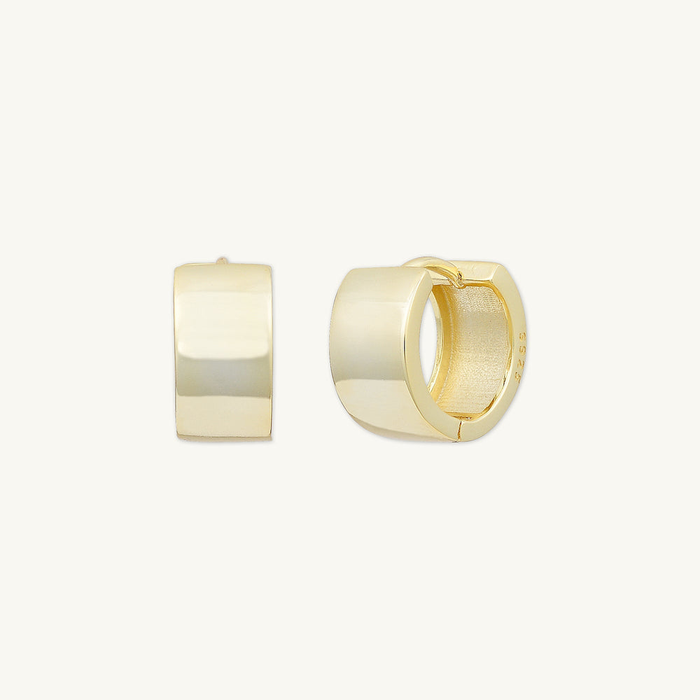 Thick Huggie Hoop Earrings