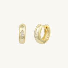 Thick Huggie Sapphire Earrings