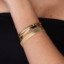 Thick Ridges Cuff Bangle Bracelet