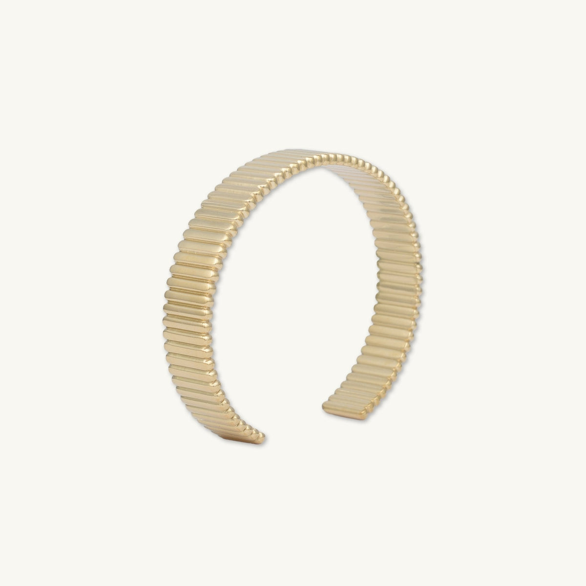 Thick Ridges Cuff Bangle Bracelet