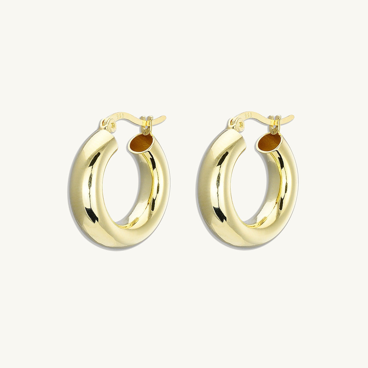 Thick Tube Hoop Earrings