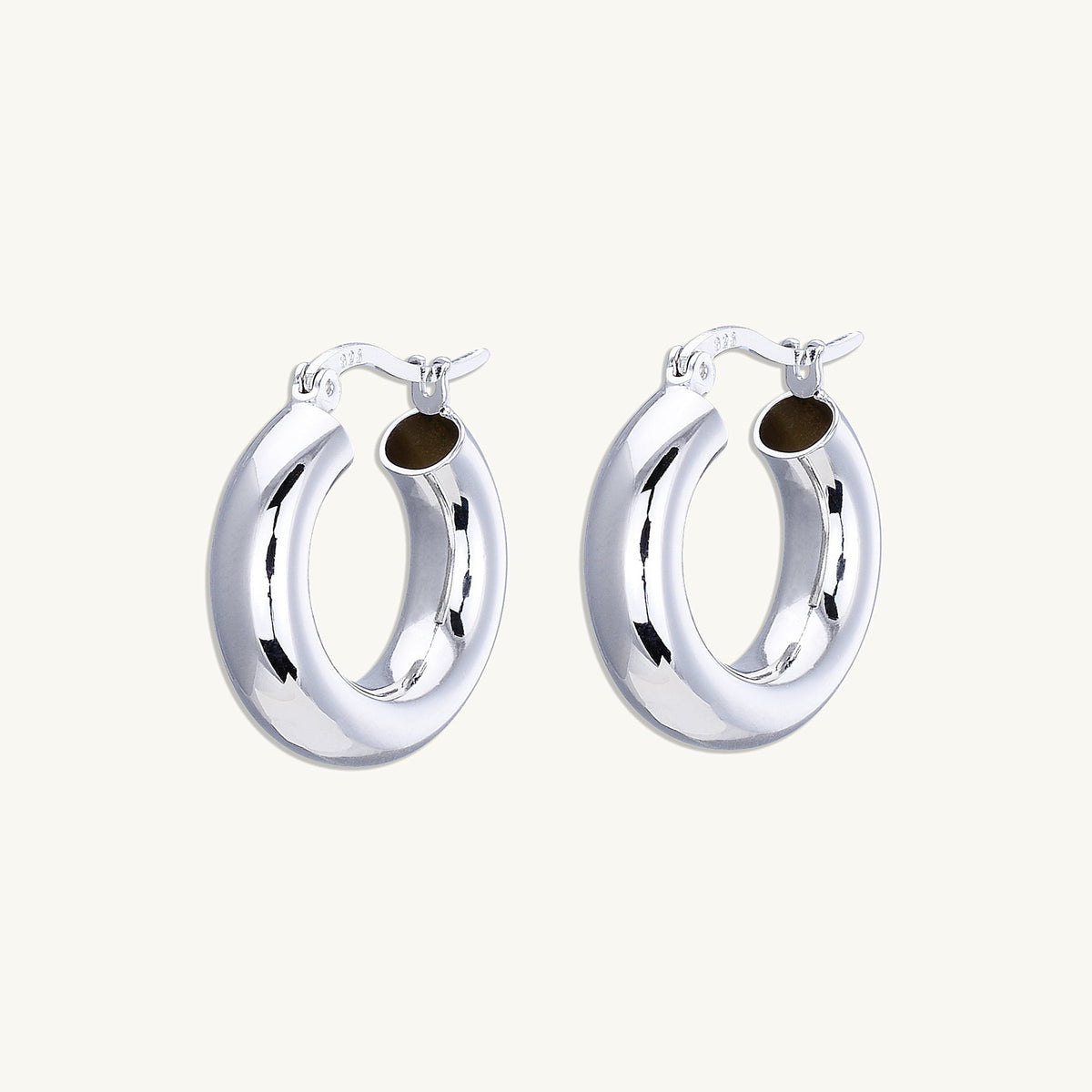 Thick Tube Hoop Earrings