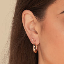 Thick Tube Hoop Earrings