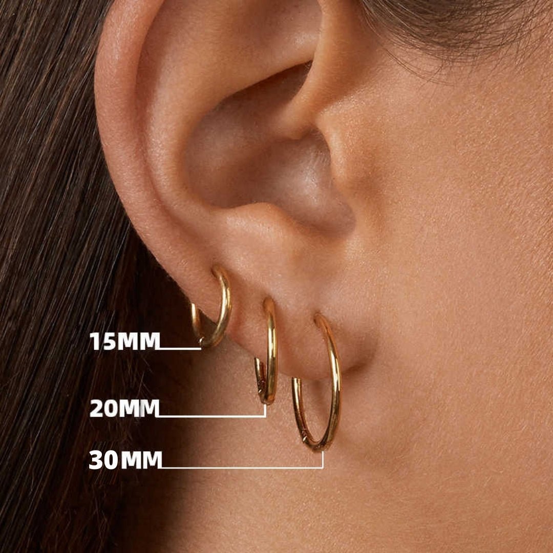 Thin Basic Large Hoops