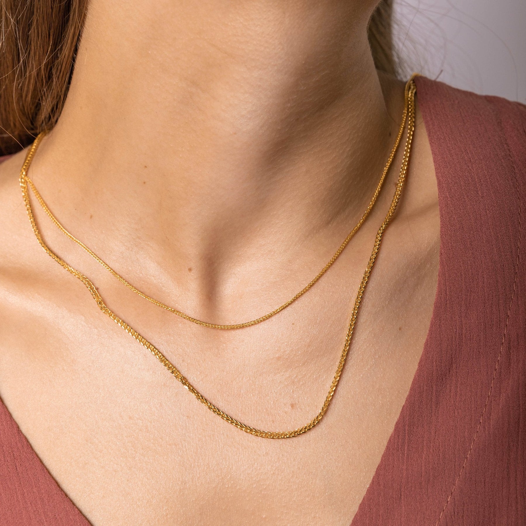 Thin Cable Chain Rope Necklace