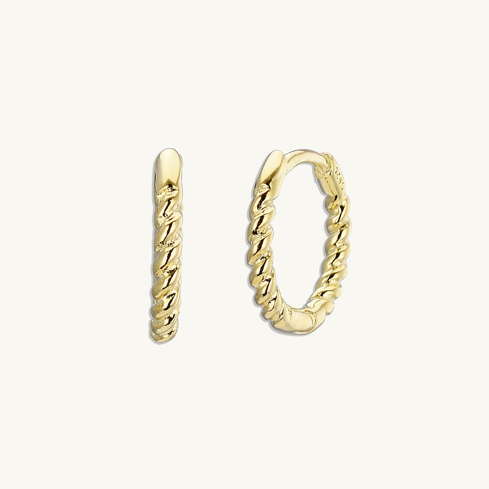 Thin Croissant Hoop Earrings