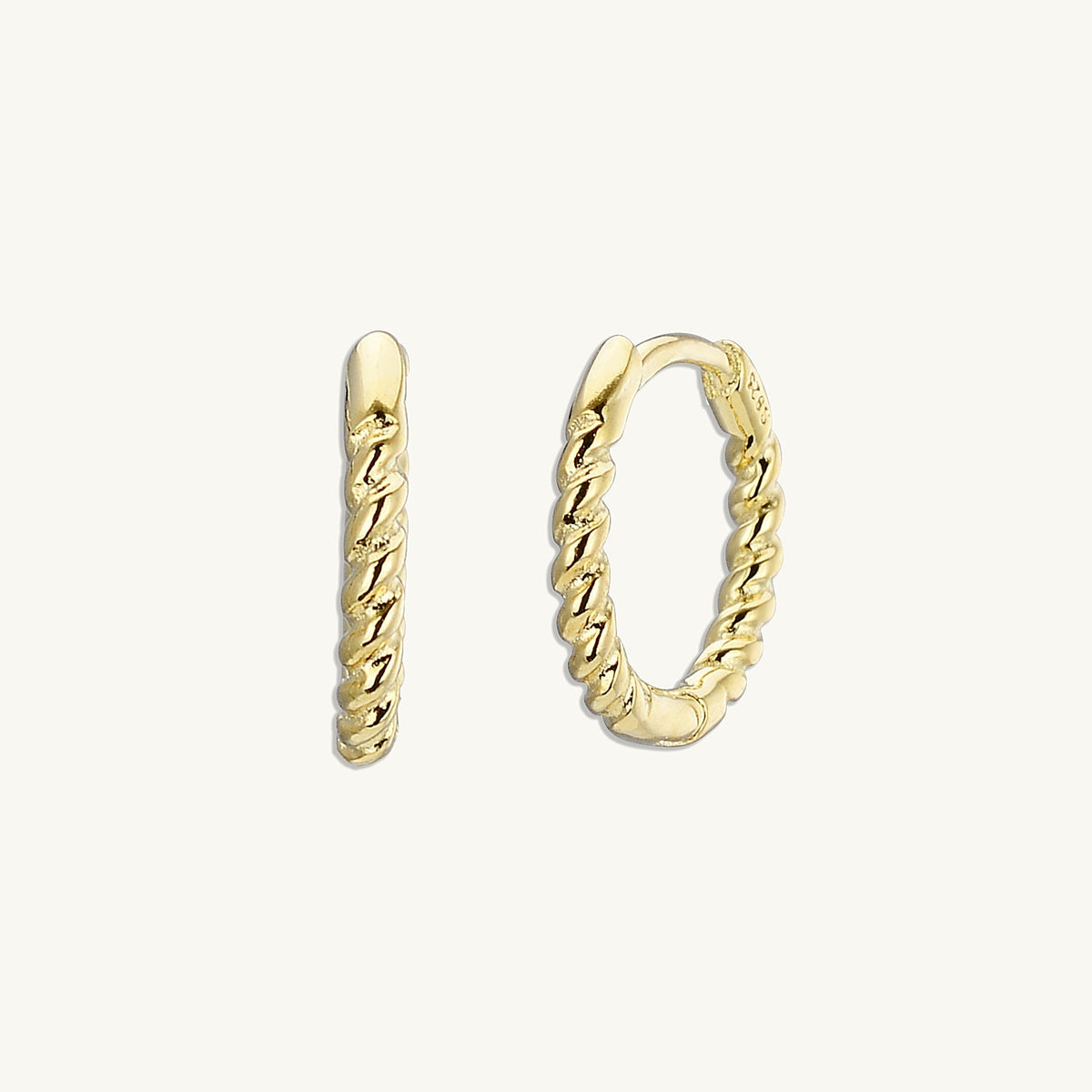 Thin Croissant Hoop Earrings
