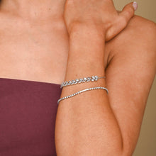 Tilly Leaf Tennis Chain Bracelet