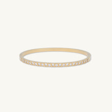Triangle Sapphire Hinged Bangle Bracelet