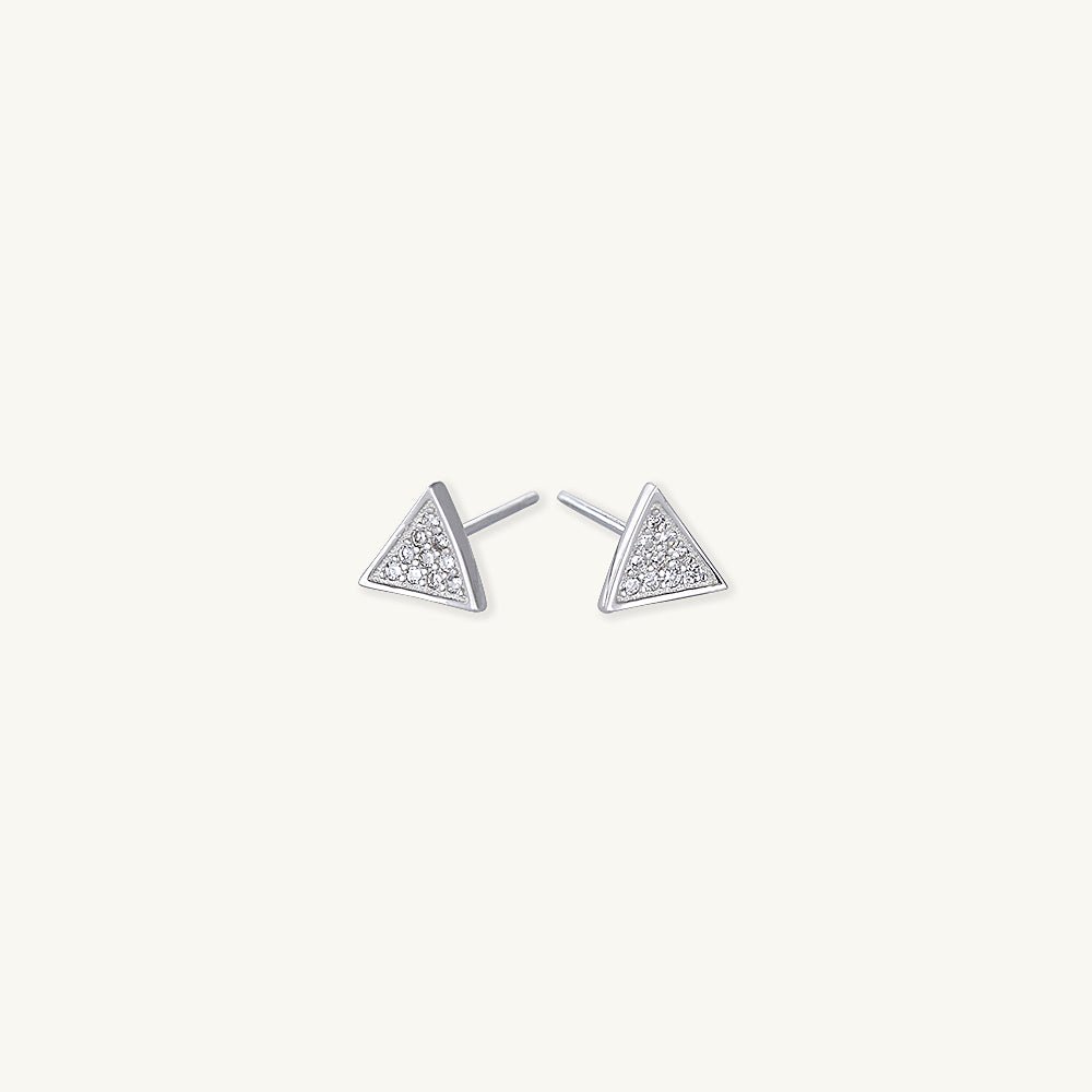 Triangle Sapphire Stud Earrings