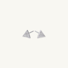 Triangle Sapphire Stud Earrings