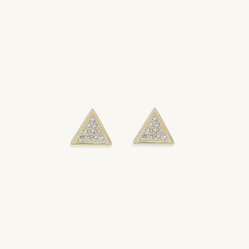 Triangle Sapphire Stud Earrings