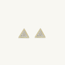 Triangle Sapphire Stud Earrings