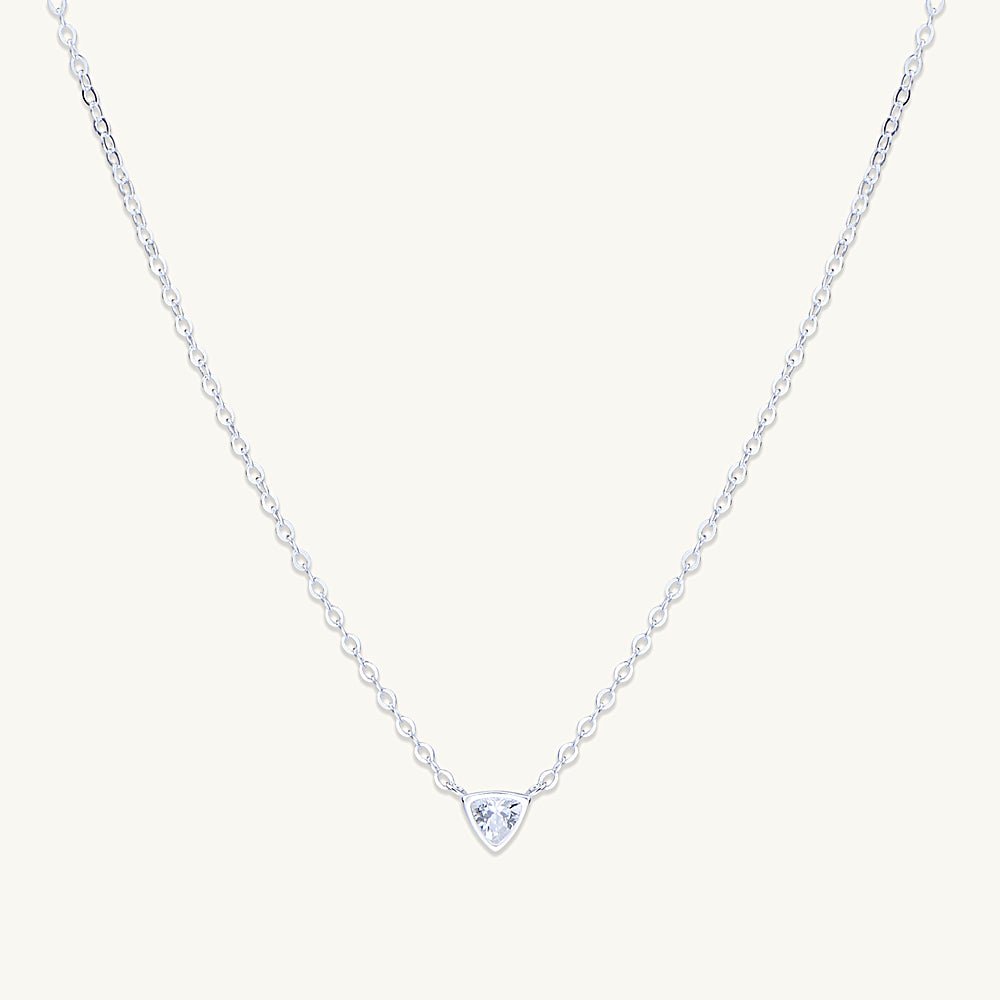 Trillion Triangle Sapphire Necklace