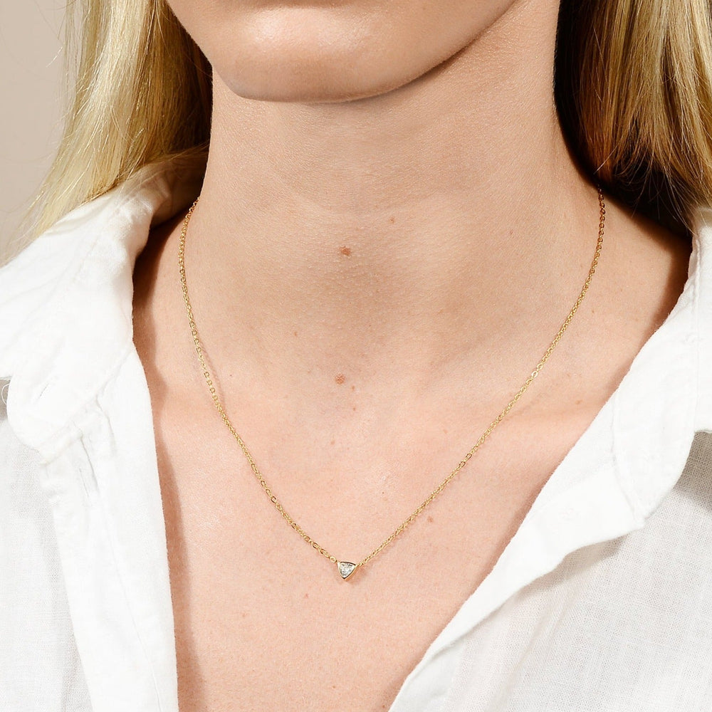 Trillion Triangle Sapphire Necklace